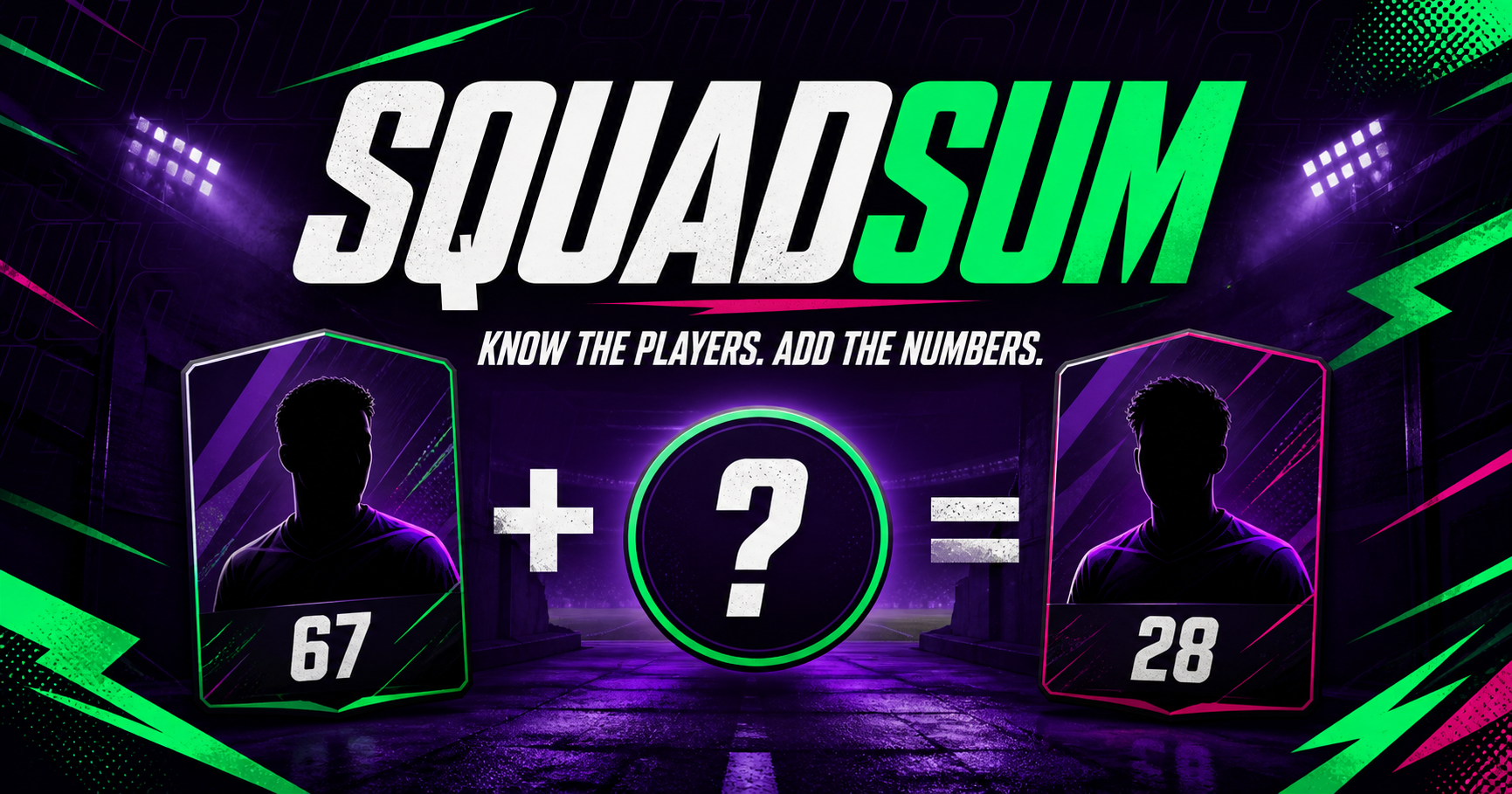 SQUADSUM football player number maths game preview